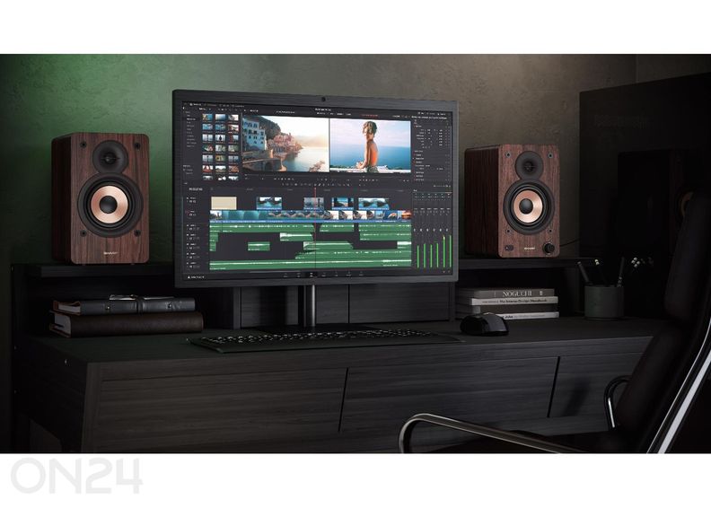 Акустическая система Sharp, 60 Вт RMS, Bluetooth, коричневая увеличить