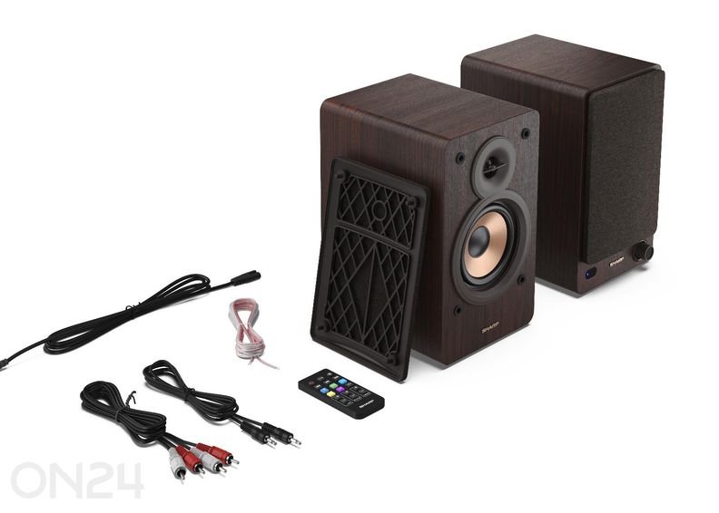 Акустическая система Sharp, 60 Вт RMS, Bluetooth, коричневая увеличить