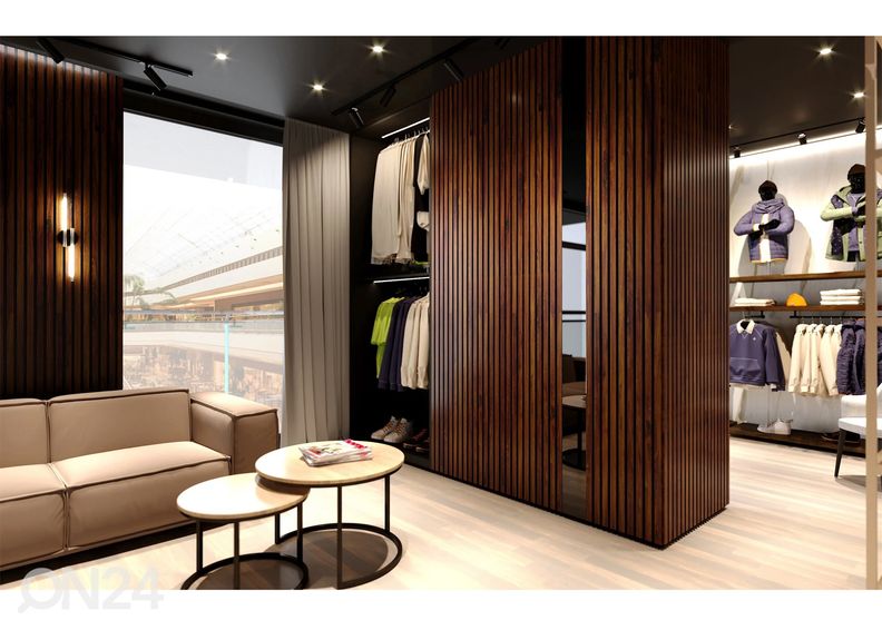 Акустическая стеновая панель из массива дерева 240x40 cm увеличить