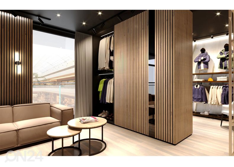 Акустическая стеновая панель из массива дерева 240x40 cm увеличить