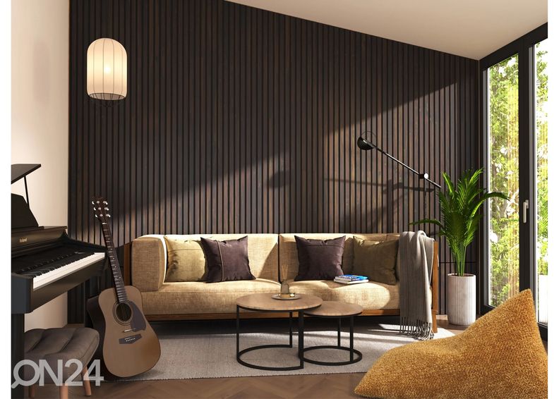 Акустическая стеновая панель из массива дерева 240x60 cm увеличить