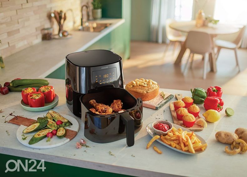Аэрофритюрница Philips Essential Airfryer XL, черный увеличить