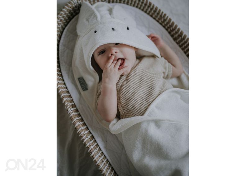 Бамбуковое детское банное полотенце 85 × 85, кремовое увеличить