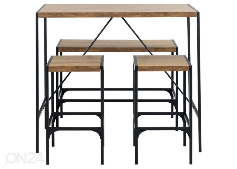 Барный стол Ribe 105х120 см + 2 барных стула + скамей увеличить