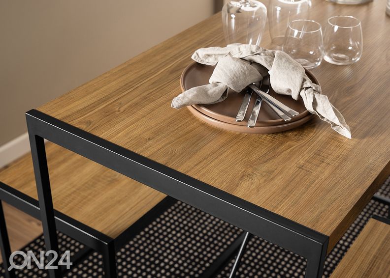 Барный стол Ribe 105х120 см + 2 барных стула + скамей увеличить