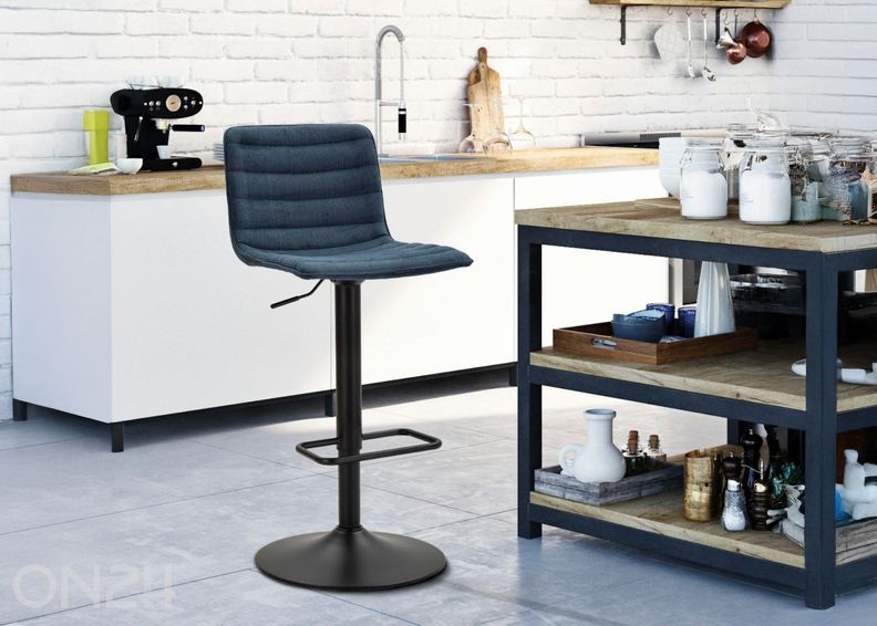 Барный стул 2 шт, синий/черный увеличить