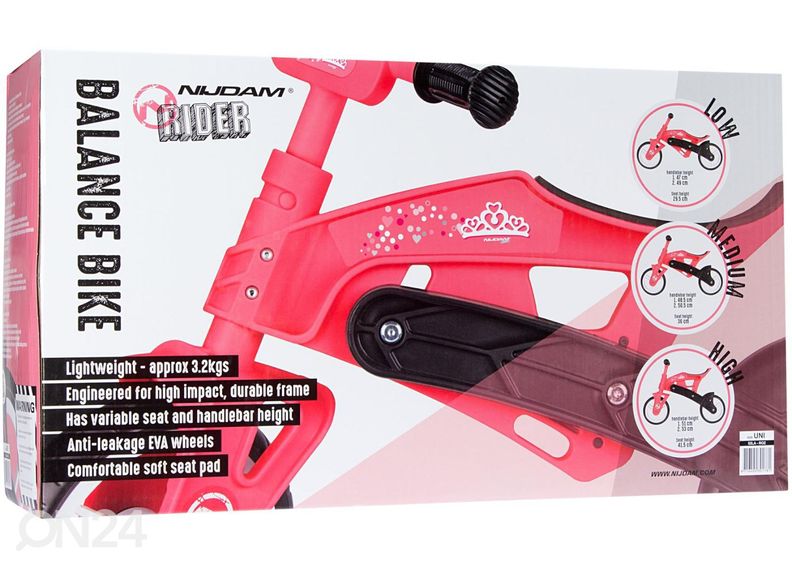 Беговой детский велосипед регулируемый N-Rider Nijdam увеличить