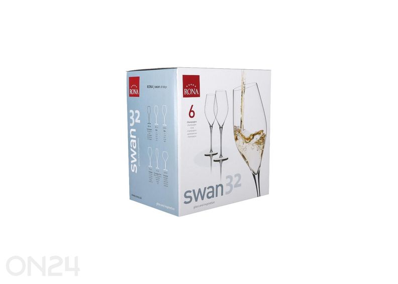 Бокал для шампанского Swan 320 мл, 6 шт увеличить