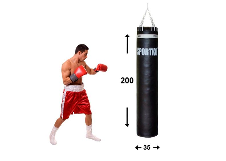 Боксёрский мешок из кожи 35x200см SportKO увеличить