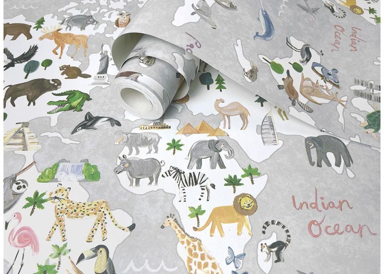 Бумажные обои Animals Maps увеличить