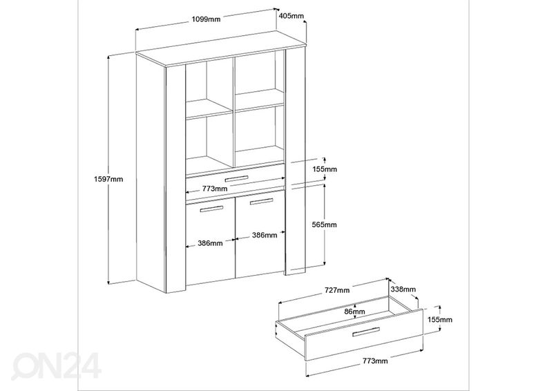 Буфетный шкаф Helma 110 cm увеличить
