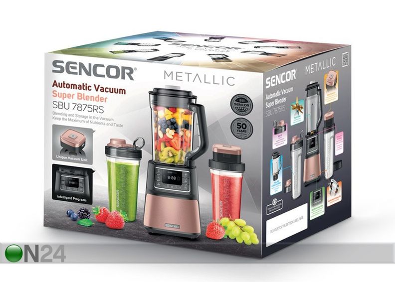 Вакуумный блендер Sencor Metallic SBU7875RS увеличить