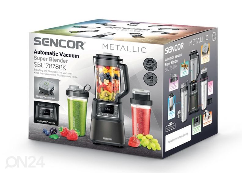 Вакуумный блендер Sencor Metallic SBU7878BK увеличить