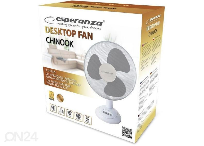 Вентилятор Esperanza EHF003WE, бело-серый увеличить