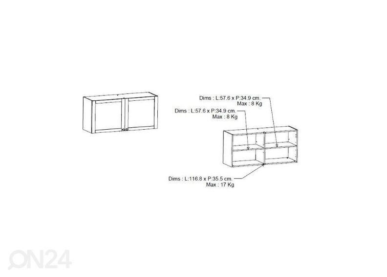 Верхний кухонный шкаф Cottage увеличить