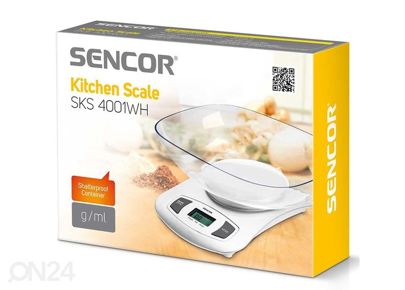 Весы кухонные со съемной чашей Sencor SKS4001WH, белые увеличить