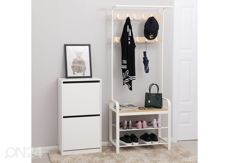 Вешалка в прихожую, белый/бежевый увеличить