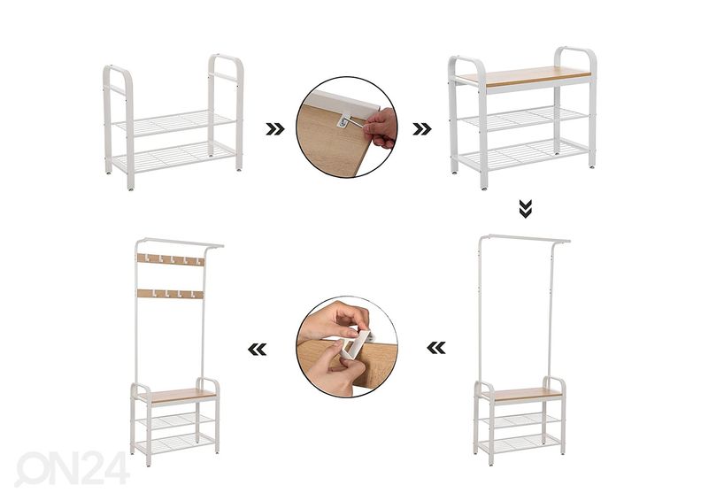 Вешалка в прихожую, белый/бежевый увеличить