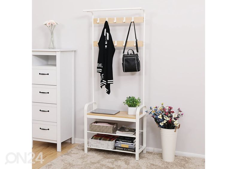 Вешалка в прихожую, белый/бежевый увеличить