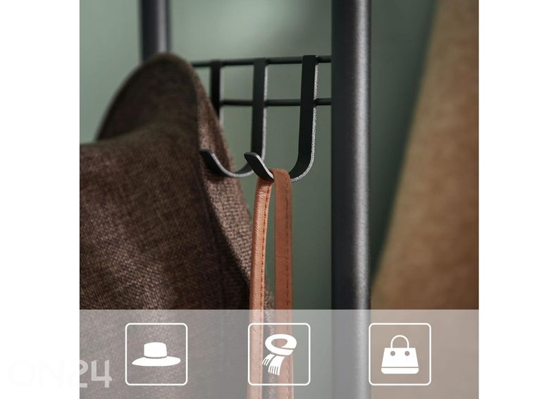 Вешалка в прихожую, коричневый/черный увеличить