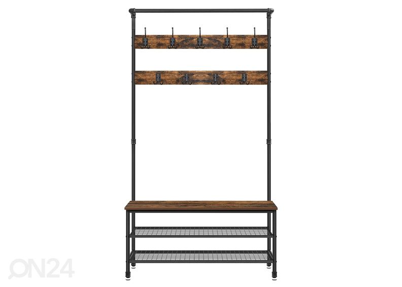 Вешалка в прихожую, коричневый/чeрный увеличить