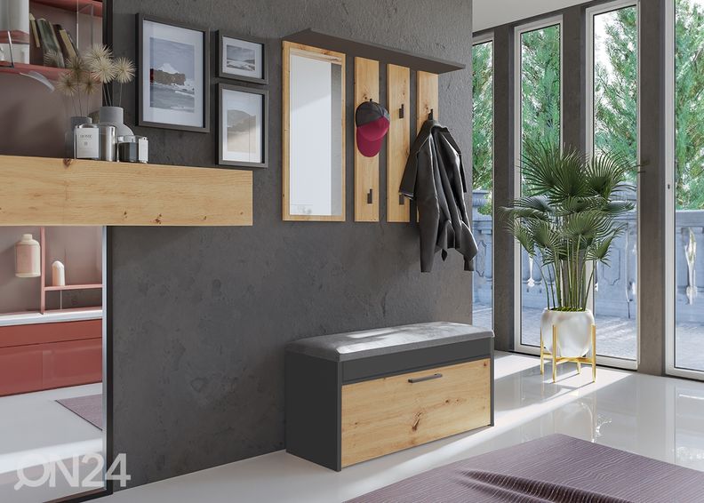 Вешалка в прихожую увеличить