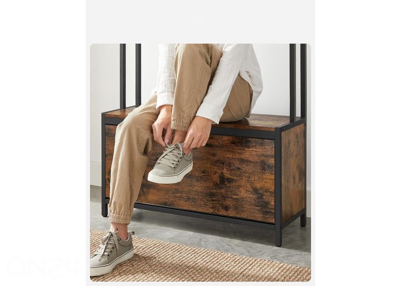 Вешалка с галошницей увеличить