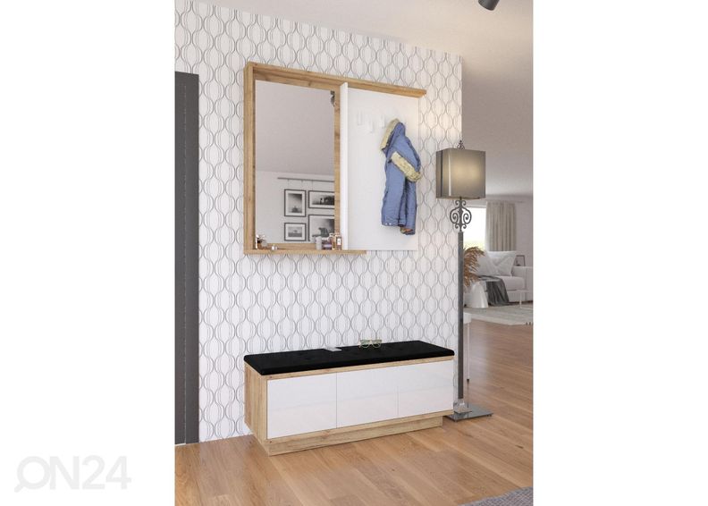 Вешалка с зеркалом Goleen 120 cm увеличить