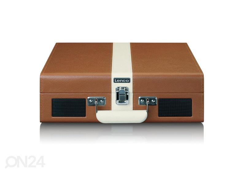Виниловый проигрыватель в футляре Lenco, бело-коричневый увеличить