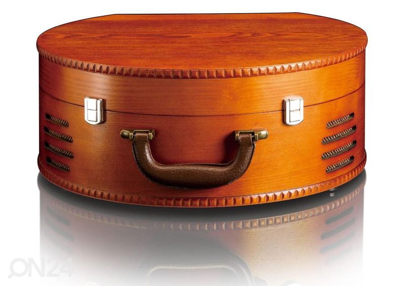 Виниловый проигрыватель в футляре, retro Lenco, коричневый увеличить