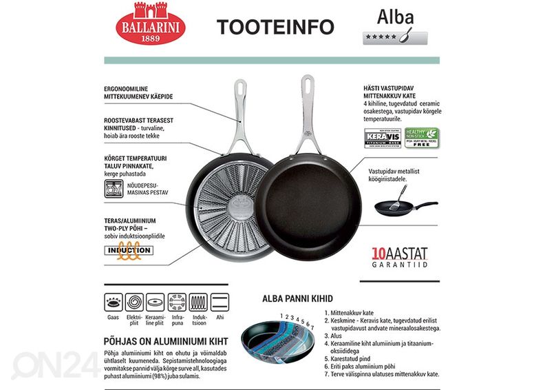 Вок-сковорода Ballarini Alba Ø 30 увеличить
