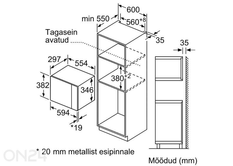 Встраиваемая микроволновая печь Bosch BFL523MS0 увеличить
