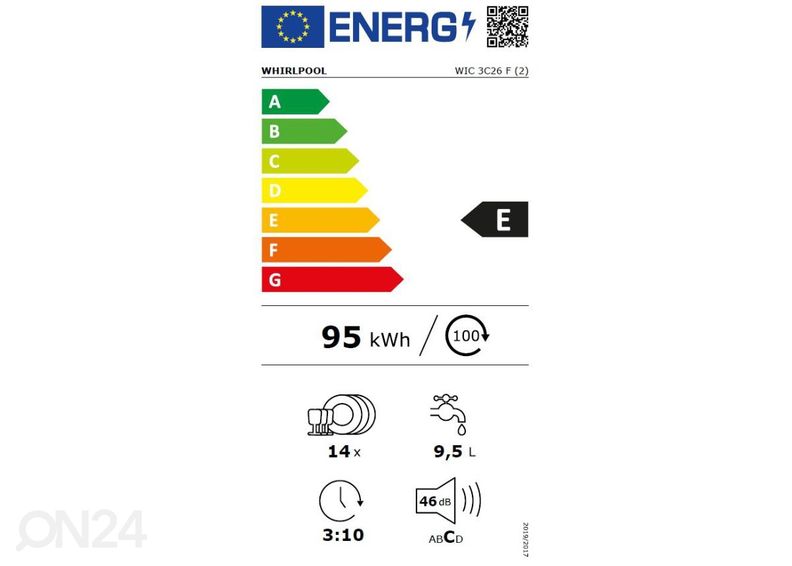 Встраиваемая посудомоечная машина Whirlpool WIC3C26F увеличить