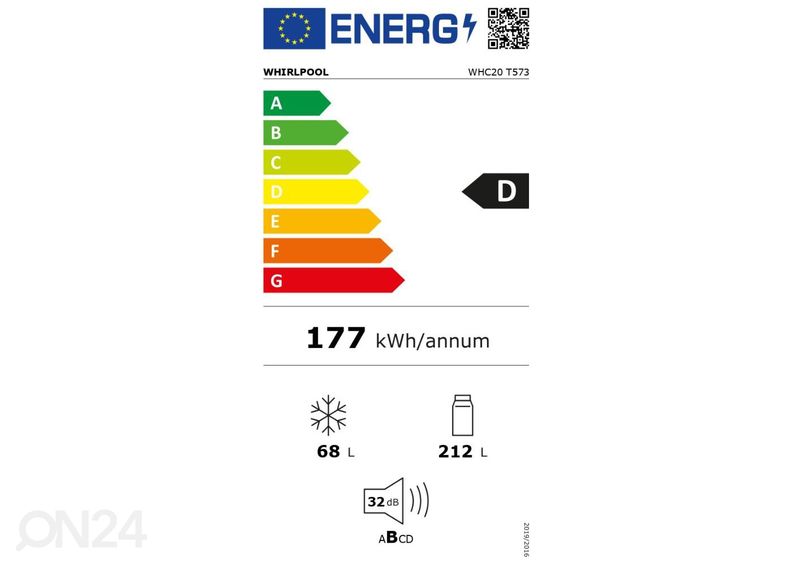 Встраиваемый холодильник Whirlpool WHC20T573 увеличить
