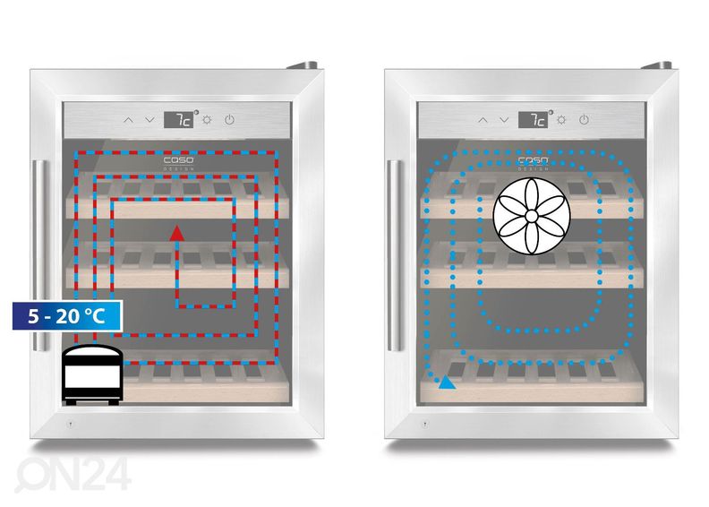 Встроенный винный холодильник Caso WineSafe 12 classic, 622 увеличить