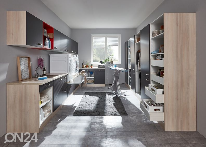 Выдвижной шкаф для прачечной комнаты Porto 30 cm увеличить