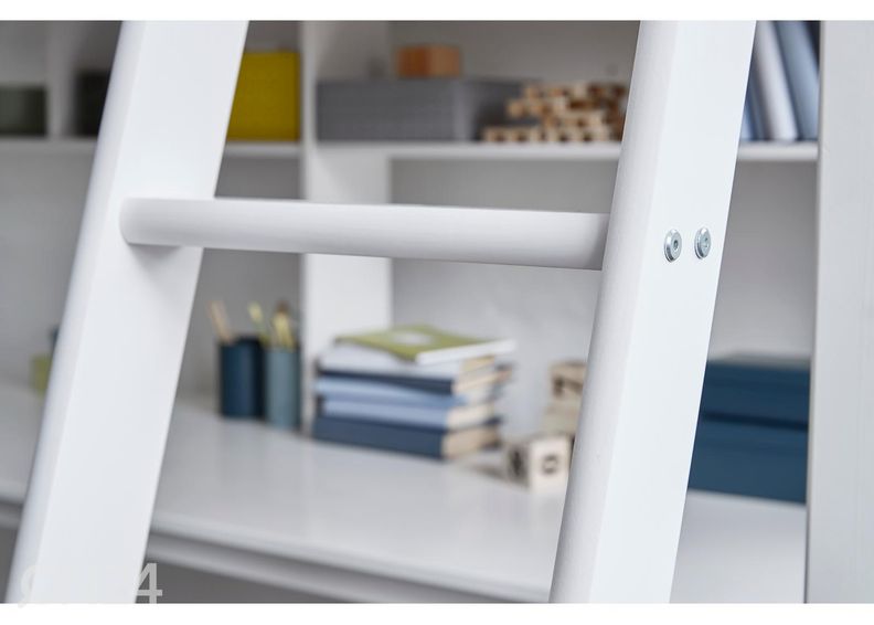 Высокая детская кровать THUKA Actim с письменным столом, белая увеличить