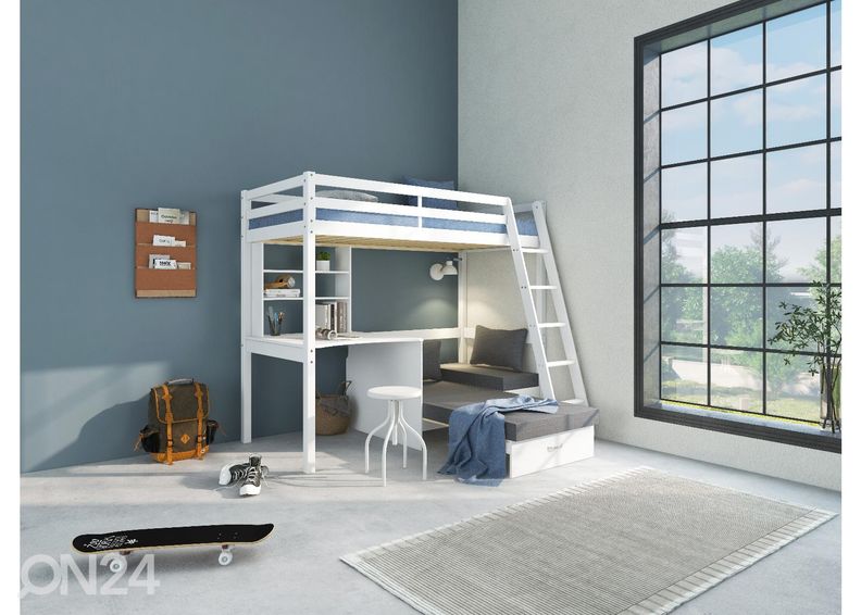 Высокая детская кровать THUKA Actim с раскладным модулем, белая увеличить