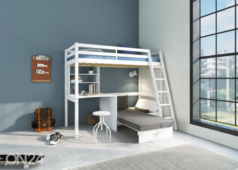 Высокая детская кровать THUKA Actim с раскладным модулем, белая увеличить