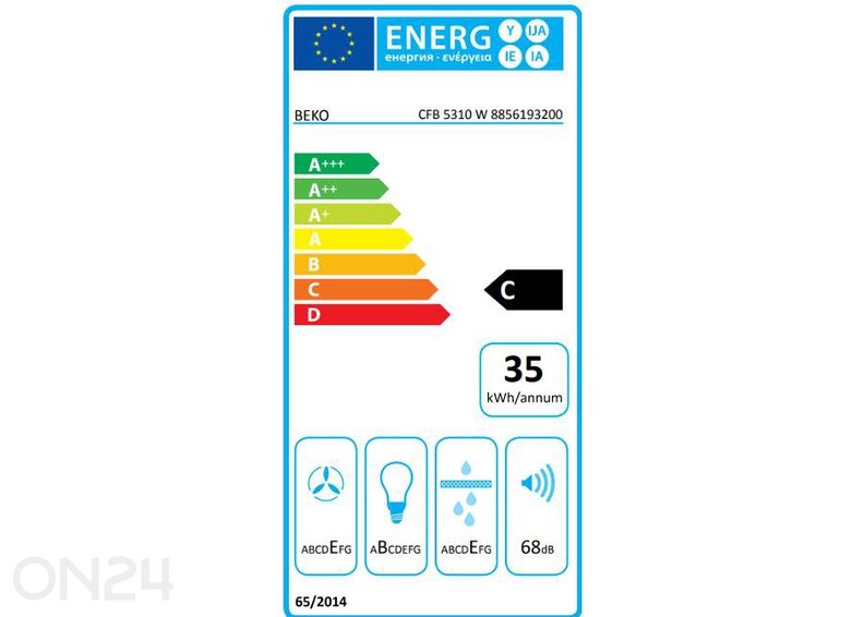 Вытяжка Beko CFB5310W увеличить