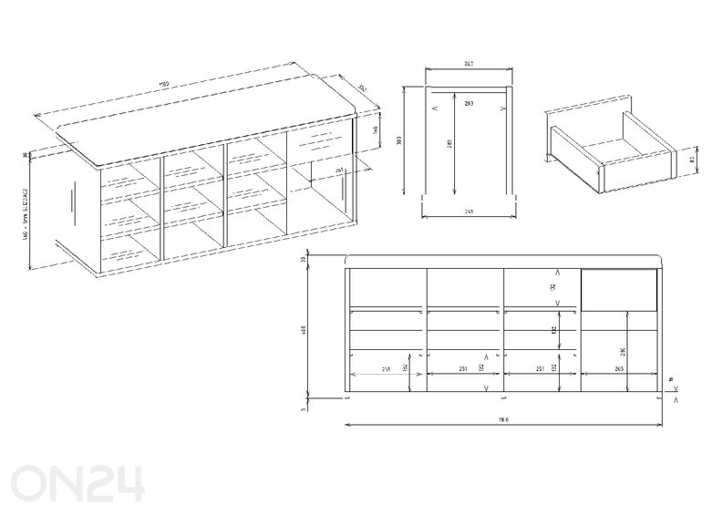 Галошница / скамейка Tallinn увеличить
