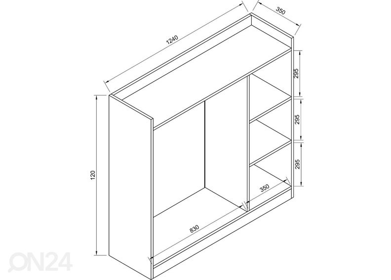 Гардеробная система Palosa M 124 cm увеличить