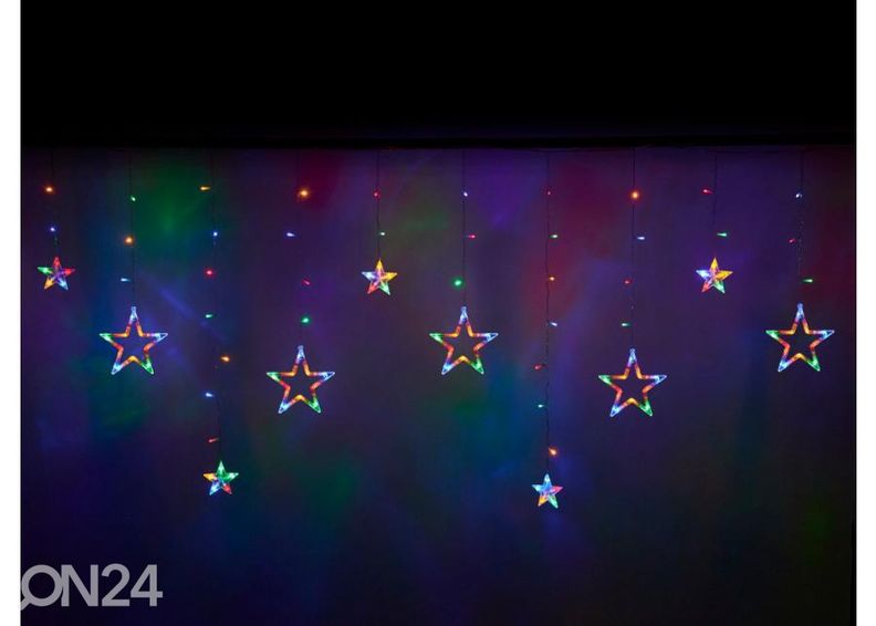 Гирлянда звезды 2,5 м 138LED цветные увеличить