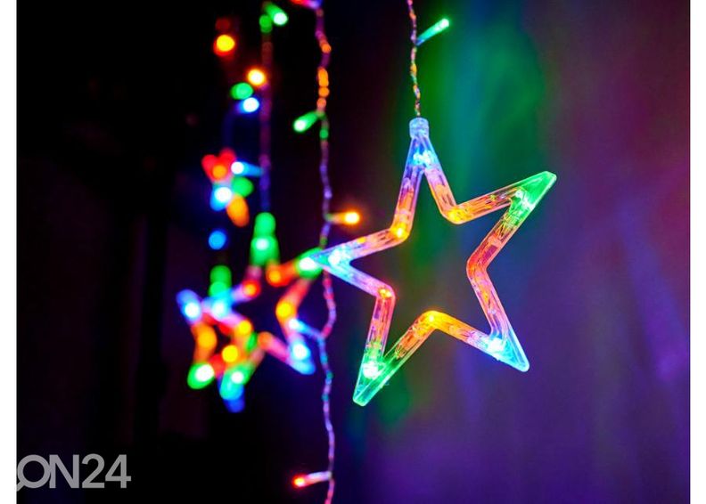 Гирлянда звезды 2,5 м 138LED цветные увеличить