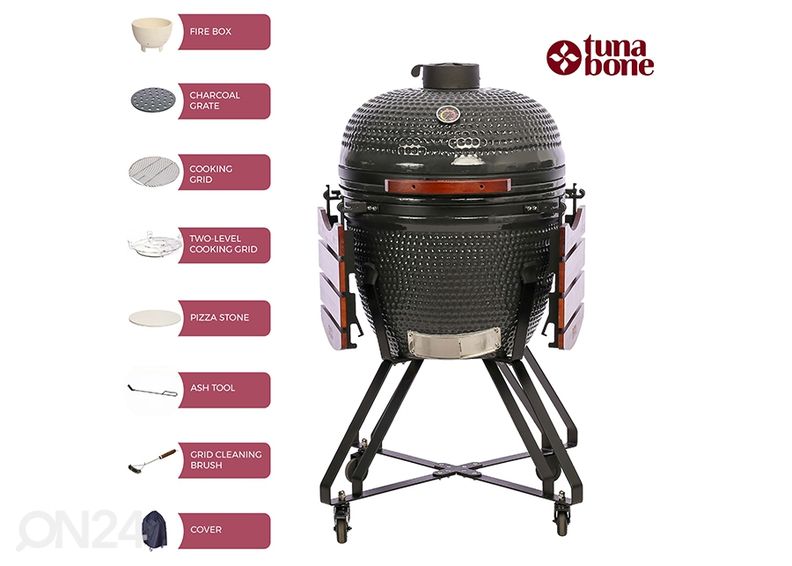 Гриль TunaBone Kamado Classic TBG23GRAY-01, 23", темно-серый увеличить