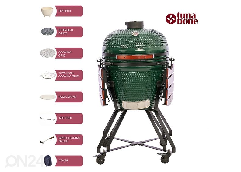 Гриль TunaBone Kamado Classic TBG23GREEN-01, 23", зеленый увеличить