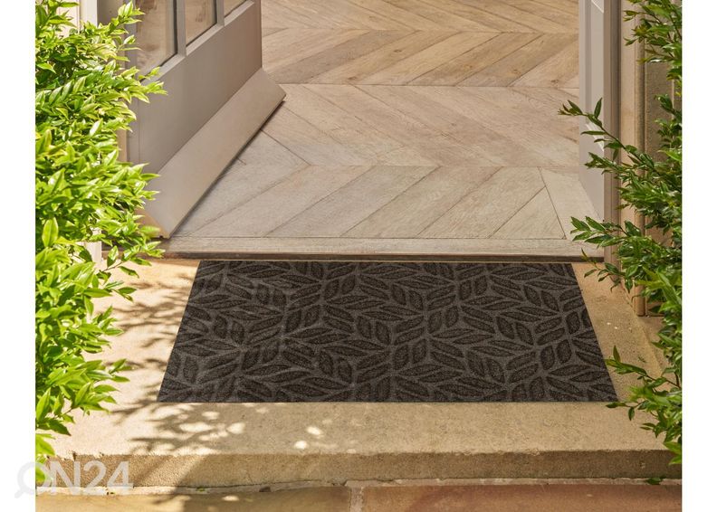 Дверной коврик Dune Leaves dark brown 45x75 cm увеличить