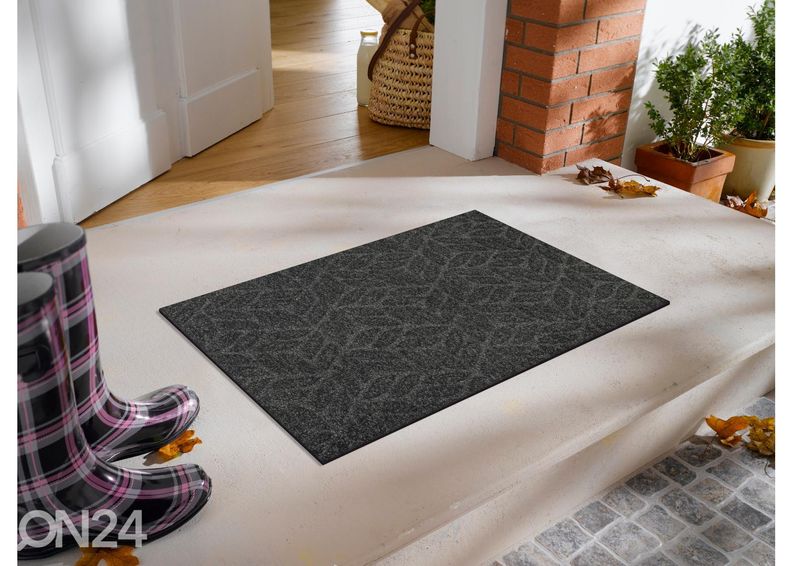 Дверной коврик Dune Leaves dark grey 45x75 cm увеличить