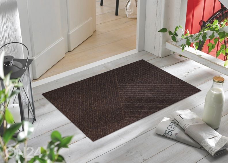 Дверной коврик Dune Stripes dark brown 45x75 см увеличить