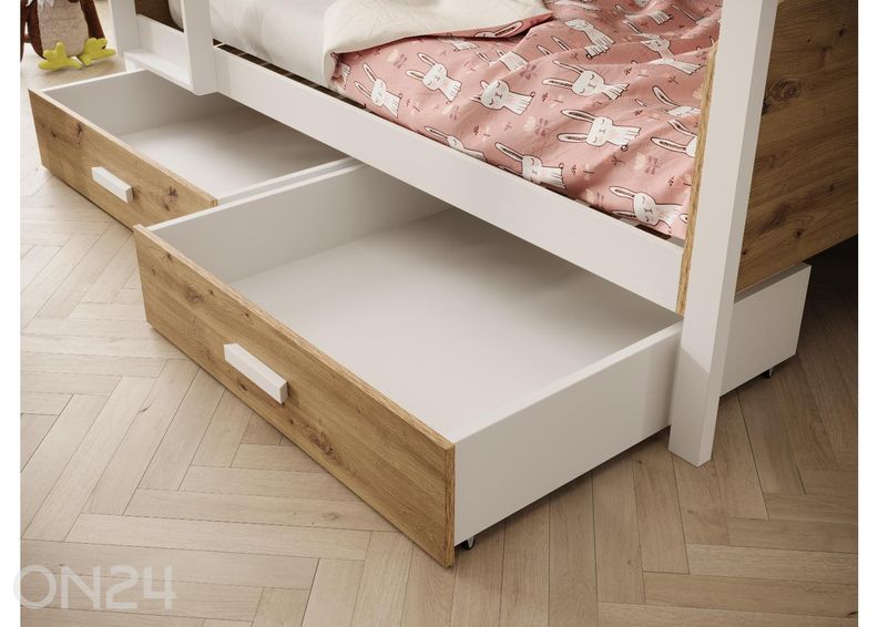 Двухъярусная кровать с матрасами Jori 90x200 см увеличить